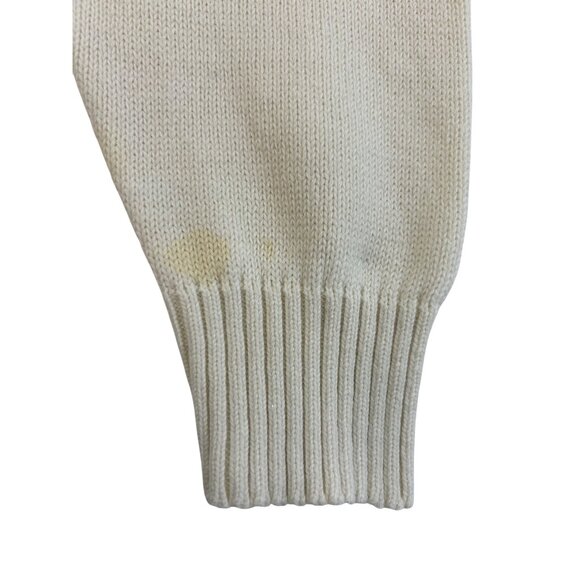 Oscar De La Renta Men’s Sweater Pullover Vtg M Cream Geometric Pattern Cotton - Picture 9 of 16